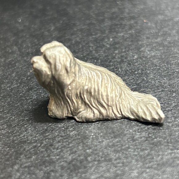 Vtg 1982 Rawcliffe Pewter Miniature Yorkshire Terrier Dog Figurine P Davis - Picture 2 of 8